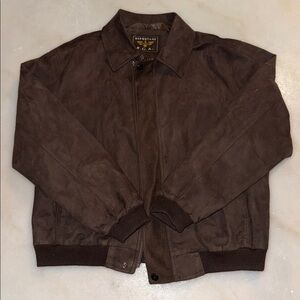 Reportage Brown Suede Bomber Jacket